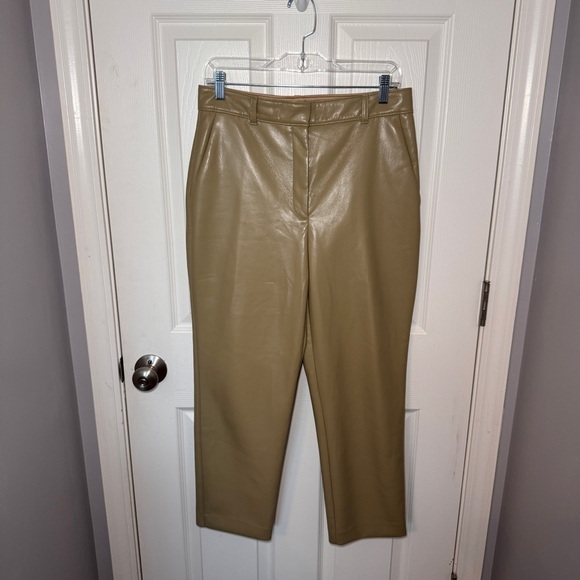 Babaton Pants - Aritzia Babaton Command Cropped Vegan Leather Straight Leg Pant